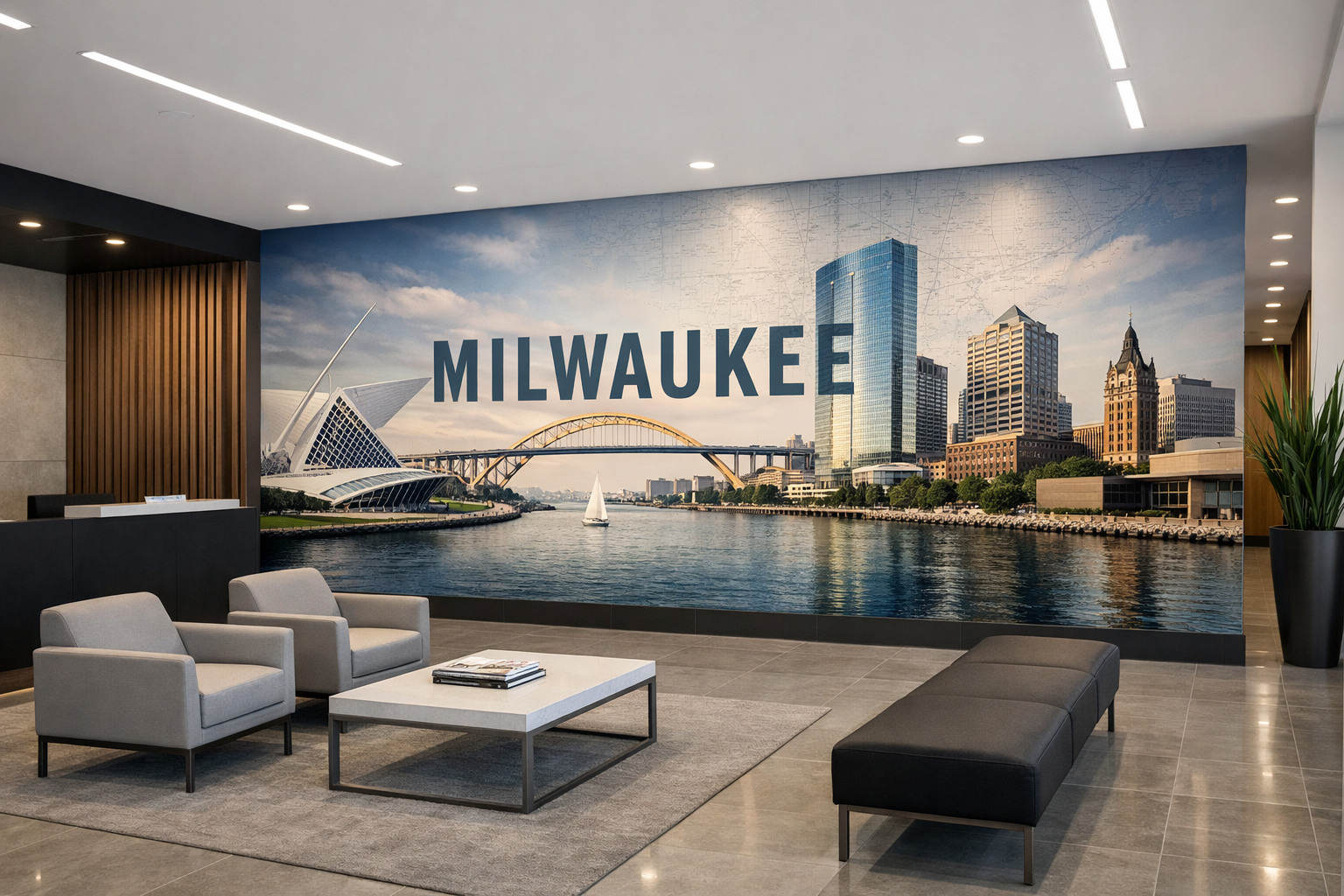 DWF Milwaukee Commercial Wallpaper Installation Milwaukee